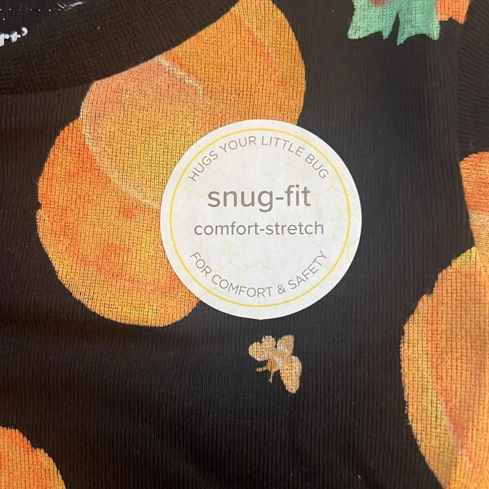 Burt’s Bees Baby Midnight Pumpkin Organic Pjs Set Cotton Size 12 Months Fall - Picture 6 of 9